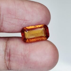 Genuine Astrological Hessonite Garnet Ð Certified Loose Gemstone for Vedic Astrology 3.55 Ct