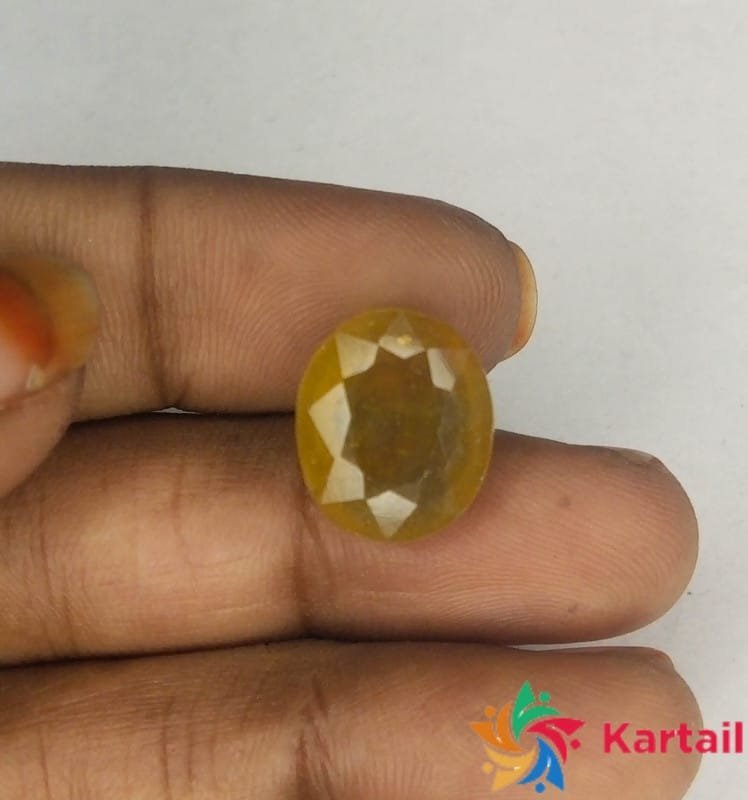 best yellow sapphire 13.2 Carat Original Certified Natural AAAA+ SuperFine Quality Loose Yellow Saaphire Pukhraj Online