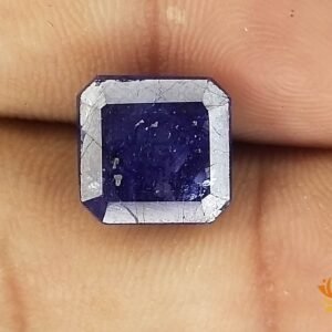 Kalyan Gems Very Nice Looking Oval Cut blue Sapphire neelam  Stone  7.7 Carat square  Shape certified blue sapphire