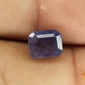 Very Rare 100% Natural blue Sapphire neelam Gemstone 3.6 Carat rectangular Shape sapphire gem