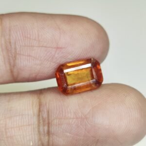Genuine Hessonite Garnet (Gomed) Ð Lab Certified Loose Stone for Jewelry & Astrology 3 Ct
