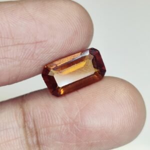 Certified Natural Gomed (Hessonite Garnet) Ð Loose Gemstone for Healing & Energy 3.65 Ct