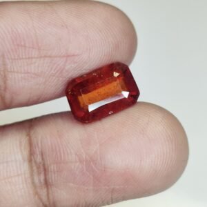 Vedic Astrology Gomed Ð Natural Certified Hessonite Garnet for Rahu Ketu Remedies 3.8 Ct