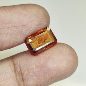 Natural Hessonite Garnet Ð Certified Gomed for Positive Energy & Spiritual Growth 3.85 Ct