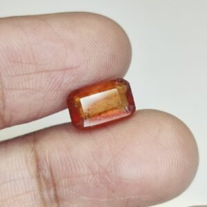 Vedic Certified Gomed Ð Natural Hessonite Garnet for Zodiac & Healing Benefits 3.3 Ct