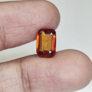Gomed Loose Stone Ð Certified Natural Hessonite Garnet for Handmade Jewelry 2.55 Ct