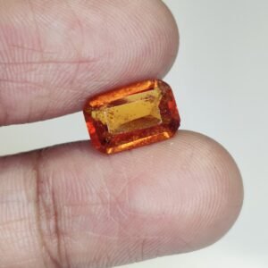 Flawless Cut & Brilliant Luster Ð Certified Natural Hessonite Garnet (Gomed) 3 Ct