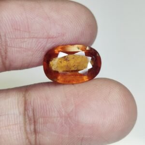 Natural & Untreated Hessonite Garnet Ð Certified Ceylon Gomed with Rich Color 6.55 Ct