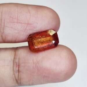 Flawless Cut & Brilliant Luster Ð Certified Natural Hessonite Garnet (Gomed) 3.85 Ct