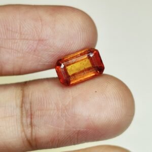 Ceylon Mined Gomed Gem Ð Certified Natural Hessonite Garnet with Rich Hue 2.6 Ct