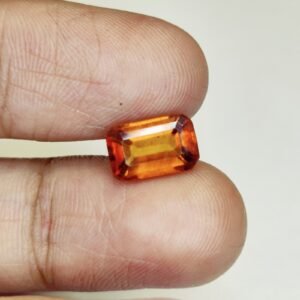 AAA+ Grade Gomed Stone Ð Certified Hessonite Garnet with Stunning Clarity 2.6 Ct
