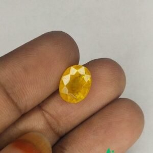 Vaibha Gems kanakapushyaragam Gemstone Loose Online 3.4 Carat Pure Yellow Gemstone 3.7 Ratti