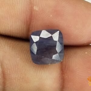 Kalyan Gems Natural   blue Sapphire neelam  Gemstone  6.1 Carat cushion  Shape natural blue sapphire