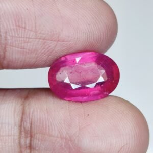 Premium Ruby (Kempu) Stone - 100% Authentic & Certified 5.6 Ct