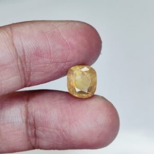 Certified Yellow Sapphire (Kanakapushyaragam) for Kundli Matching 4.3Ct