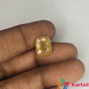 pushparaj stone 6.55 Carat Original Certified Natural AAAA+  SuperFine Quality Loose Yellow Saaphire Pukhraj  Online