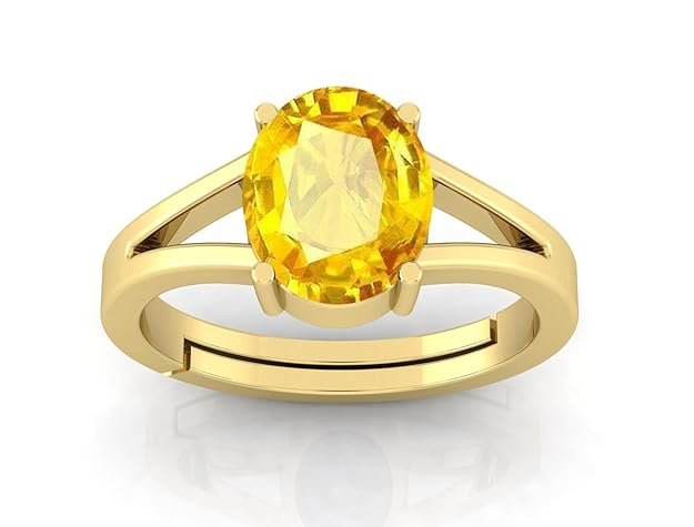 Natural Panchadhatu Ring for Unisex Adjustable yellow sapphire Ring