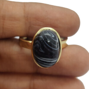 Panchadhatu Black Onyx Ring Stone Original Certified Hakik Gemstone 2.25 Ct to 12.25 Ct