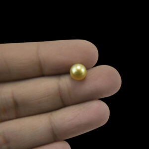 Kalyan Gems  Golden Pearl Stone Original Certified Round Mukta Natural Moti Gemstone 2.25 Ct to 15 Ct