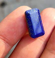 Kalyan Gems  Lapis Lazuli Stone Original Certified Square Cut Natural Lajward Gemstone 2.25 Ct to 15 Ct