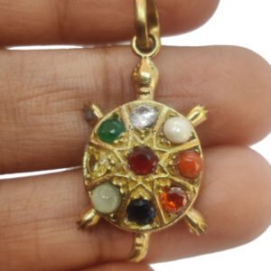 Panchadhatu Natural Certified Navratna Pendant Round for Unisex 2 MM to 5 MM Size