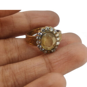Yellow Sapphire Ring Stone Original Certified Pukhraj Gemstone 2.25 Ct to 12.25 Ct