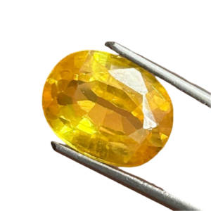Natural Pukhraj Stone Original Certified Gemstone Yellow Sapphire Kanakapushyaragam 2.25 Ct to 15.25 Ct