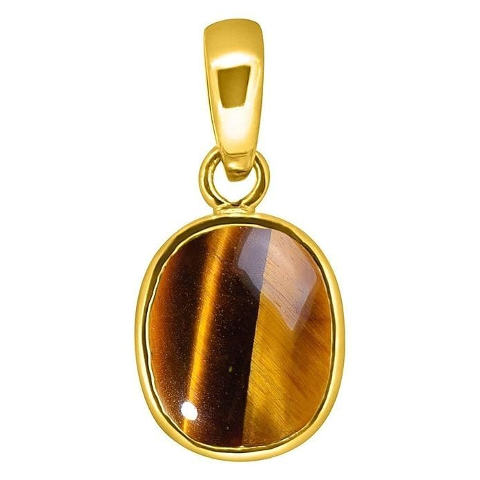 Panchadhatu Tiger Eye Pendant for Unisex 3.25 Ct to 12.25 Ct Certified Chitti Pendant