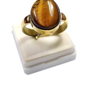 Panchadhatu Tiger Eye Ring for Unisex 3.25 Ct to 12.25 Ct Certified Chitti Ring