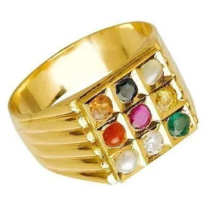 Panchadhatu Natural Certified Navratna Ring for Unisex 2 MM to 5 MM Size