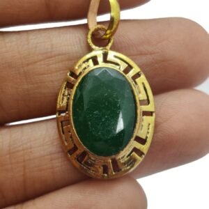 Panchadhatu Emerald Pendant Stone Original Certified Panna Gemstone 2.25 Ct to 12.25 Ct
