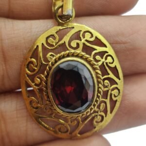 Hessonite Garnet Pendant Stone Original Certified Gomed Pendant Gemstone 2.25 Ct to 12.25 Ct
