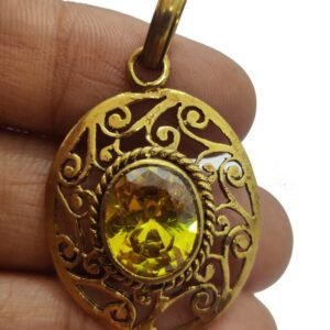 Yellow Sapphire Pendant Stone Original Certified Pukhraj Gemstone 2.25 Ct to 12.25 Ct