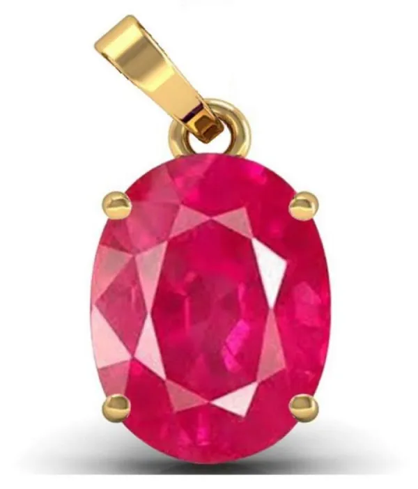 Natural Ruby Pendant Panchadhatu Certifid Natural   Untreated unheated manik  Pendant