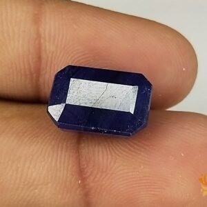 Kalyan Gems Certified Oval Natural neelam Stone Original blue Sapphire Gemstone 10.3 Carat blue sapphire colo rectangular Cut
