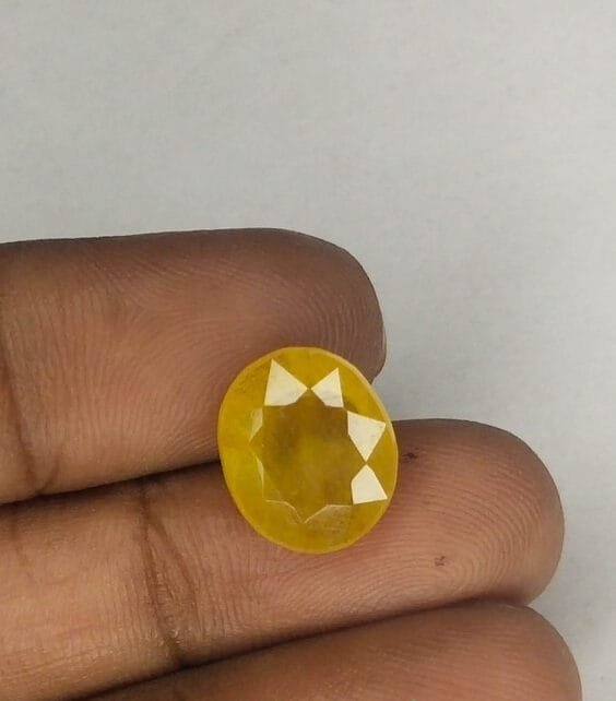 buy pukhraj online 7.25 Carat Original Certified Natural AAAA+ SuperFine Quality Loose Yellow Saaphire Pukhraj Online
