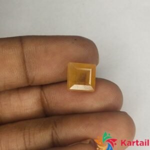 buy pukhraj stone online 5.5 Carat Original Certified Natural AAAA+  SuperFine Quality Loose Yellow Saaphire Pukhraj  Online
