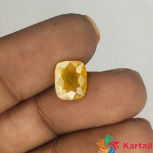 buy yellow sapphire gemstone online 2.75 Carat Original Certified Natural AAAA+  SuperFine Quality Loose Yellow Saaphire Pukhraj  Online