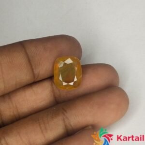 buy yellow sapphire 6.6 Carat Original Certified Natural AAAA+  SuperFine Quality Loose Yellow Saaphire Pukhraj  Online