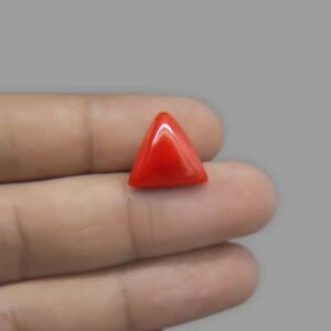 GRA Certified   Red Coral Gemstone Original Certified ( lal moonga ) Triangle Shape  Munga Gemstone 2.25 Carat to 16.25 Carat
