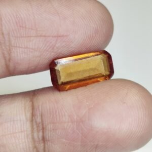 Genuine Astrological Hessonite Garnet Ð Certified Loose Gemstone for Vedic Astrology 3.45 Ct