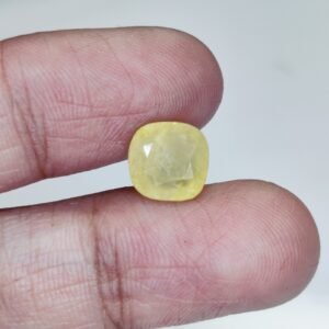 Authentic Pukhraj Stone - High-Quality & Certified 4.9Ct