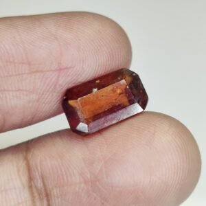 Certified Gomed Gemstone Ð Natural Hessonite Garnet for Fortune & Prosperity 4.5 Ct
