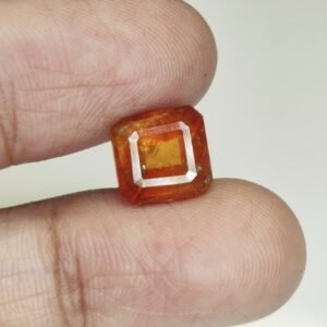 Natural Hessonite Garnet (Gomed) Ð Certified Loose Gem for Protection & Energy Balance 4.9 Ct