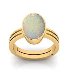 Natural Certified Fire Opal Ring Adjustable Panchdhatu Natural Opal Certified Stone 3.25 Ct to 15 Ct