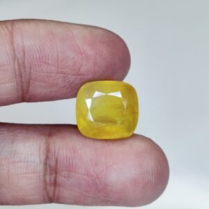Authentic Yellow Sapphire Stone for Luck & Business Growth 9.75Ct
