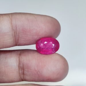 Oval Ruby Gemstone Earrings - Elegant & Stylish 3.9 Ct