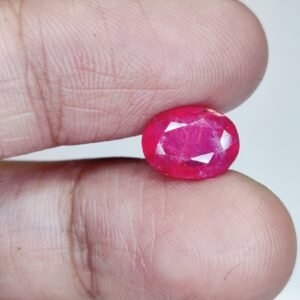 Oval Ruby Gemstone for Jewelry & Vedic Astrology 3.55 Ct