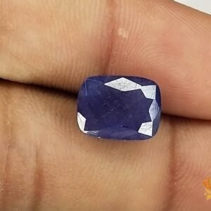 Kalyan Gems blue Sapphire neelam Oval Cut Loose Gemstone 100% Certified  6.1 Carat rectangular Shape blue sapphire stone