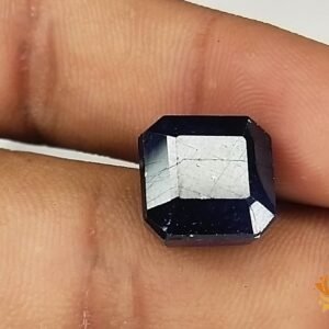 Kalyan Gems  Natural blue Sapphire Gemstone Original certified loose stone 13 Carat unheated blue sapphire rectangular shape